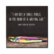 2pk -Plaque Tabletop Small Pencil Mdf 4x4 - (Pack of 2)
