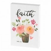 2pk -Plaque Faith-luke 1:37 Mdf 4x6 - (Pack of 2) 2pk -Plaque Faith-luke 1:37 Mdf 4x6 - (Pack of 2)