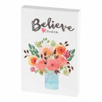 2pk -Plaque Believe-mark 5:36 Mdf 4x6 - (Pack of 2)