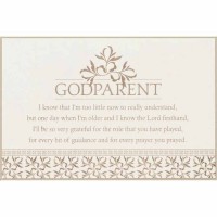2pk -Plaque Tabletop Godparent Mdf 6x4 - (Pack of 2)