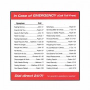 2pk -Plaque Wall Case Of Emergency Mdf 6x6 - (Pack of 2)