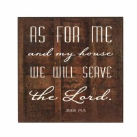 2pk -Plaque Wall As For Me Jos24:15 Mdf 6x6 - (Pack of 2)