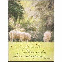 Plaque Wall Good Shepherd Jn. 10:14 Mdf 6x8