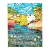 2pk -Plaque Wall Lord Is Our Shepherd Ps.23 Mdf - (Pack of 2)
