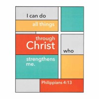 2pk -Plaque Wall Philippians 4:13 Mdf 8x10 - (Pack of 2)