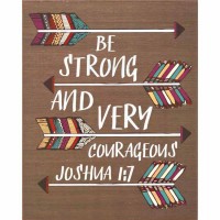 2pk -Plaque Wall Strong & Courageous Jos.1:7 Mdf - (Pack of 2) 2pk -Plaque Wall Strong & Courageous Jos.1:7 Mdf - (Pack of 2)