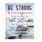 2pk -Plaque Wall Be Strong Deut.31:6 Mdf 8x10 - (Pack of 2)