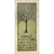 Plaque Wall Family/like Branche Mdf 8x18