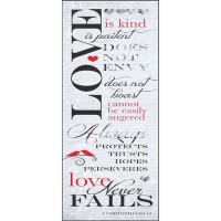 Plaque Wall Love Is Patient 1 Cor.13 Mdf Plaque Wall Love Is Patient 1 Cor.13 Mdf