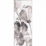 Plaque Wall Floral I Faith Mdf 8x20