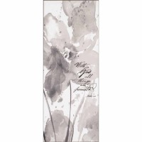 Plaque Wall Floral II Matt 19:26 Mdf 8x20