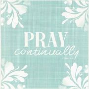 Plaque Wall Pray 1 Thess 5:17 Mdf 8x8 - (Pack of 2)
