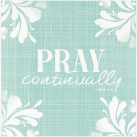 2pk -Plaque Wall Pray 1 Thess 5:17 Mdf 8x8 - (Pack of 2)