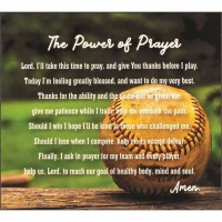 2pk -Plaque Wall Baseball Prayer Mdf 9x8 - (Pack of 2)