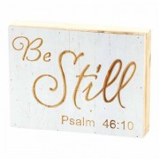 2pk -Plaque Tabletop Be Still Ps.46:10 Wood 8x6 - (Pack of 2)