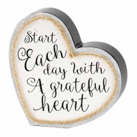 3pk -Plaque Tabletop Start Each Day With A Grateful - (Pack of 3)