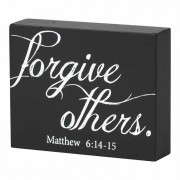 4pk -Plaque Tabletop Forgive Others Matt.6:14-15 Mdf - (Pack of 4)