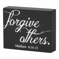 4pk -Plaque Tabletop Forgive Others Matt.6:14-15 Mdf - (Pack of 4)