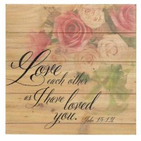 2pk -Plaque Wall Love Each Other As I Have Loved - (Pack of 2)