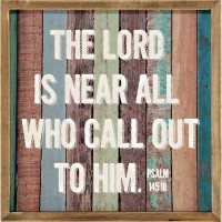 Plaque Wall The Lord Is Near Ps.145:18 Mdf