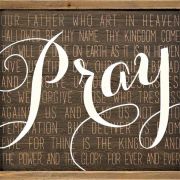 Plaque Wall Pray The Lord's Prayer Mdf