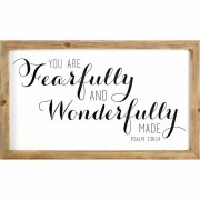 Plaque Wall You Are Fearful & Wonderfully Plaque Wall You Are Fearful & Wonderfully