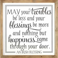 Plaque Wall May You Troubles Irish Blessing