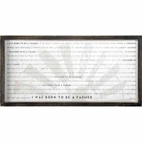 Framed Wall Art Born To Be Farmer Wd 20x10 Framed Wall Art Born To Be Farmer Wd 20x10