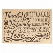 Placemat Thank You For Juco/cotton 18x12