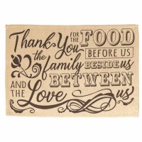 Placemat Thank You For Juco/cotton 18x12