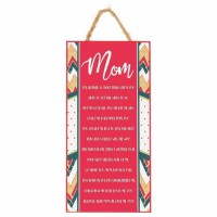 2pk -Plaque Wall Mom Mdf Jute Hanger 4x8 - (Pack of 2) 2pk -Plaque Wall Mom Mdf Jute Hanger 4x8 - (Pack of 2)