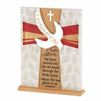 2pk -Plaq Confirmation Resin Rom.5:5 God's Love - (Pack of 2)