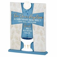 2pk -Plaq Baptism A New Heart Resin - (Pack of 2)