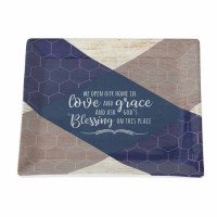 2pk -Plate We Open Our Home Dolomite 7x7 - (Pack of 2)