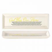 Plate God Bless Our Home Dolom 12x4 - (Pack of 2)