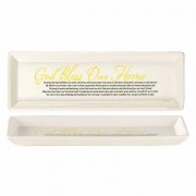 2pk -Plate God Bless Our Home Dolom 12x4 - (Pack of 2)