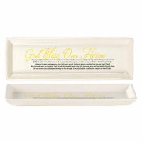 2pk -Plate God Bless Our Home Dolom 12x4 - (Pack of 2)