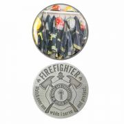 Pocket Stone Firefighter Metal - (Pack of 4)