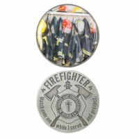 4pk -Pocket Stone Firefighter Metal - (Pack of 4)