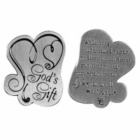 6pk -Pocket Stone Gods Gift Metal - (Pack of 6)
