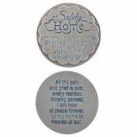 6pk -Pocket Stone Safely Home Metal - (Pack of 6)