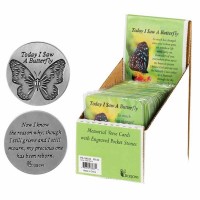 24pk -Pocket Stone Today I Saw A Butterfl - (Pack of 24))