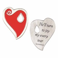 6pk -Pocket Stone Reunion Heart Acts 2:38zinc Al - (Pack of 6)