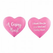 48pk -Pocket Stone Caring Heart Heart Shape Resin - (Pack of 48)