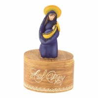 Box Rosary Madonna & Child Resin