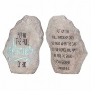 2pk -Garden Rock Full Armor Of God Resin - (Pack of 2)
