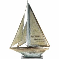 2pk -Sailboat Tabletop Direct The Wind Metal 12 - (Pack of 2) 2pk -Sailboat Tabletop Direct The Wind Metal 12 - (Pack of 2)