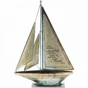 Sailboat Tabletop  Metal 12 In All - (Pack of 2)