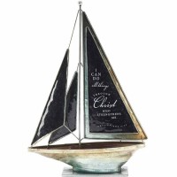 2pk -Sailboat Tabletop Metal 12 I Can - (Pack of 2) 2pk -Sailboat Tabletop Metal 12 I Can - (Pack of 2)