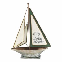 Sailboat Serenity Prayer Metal/Resin 12